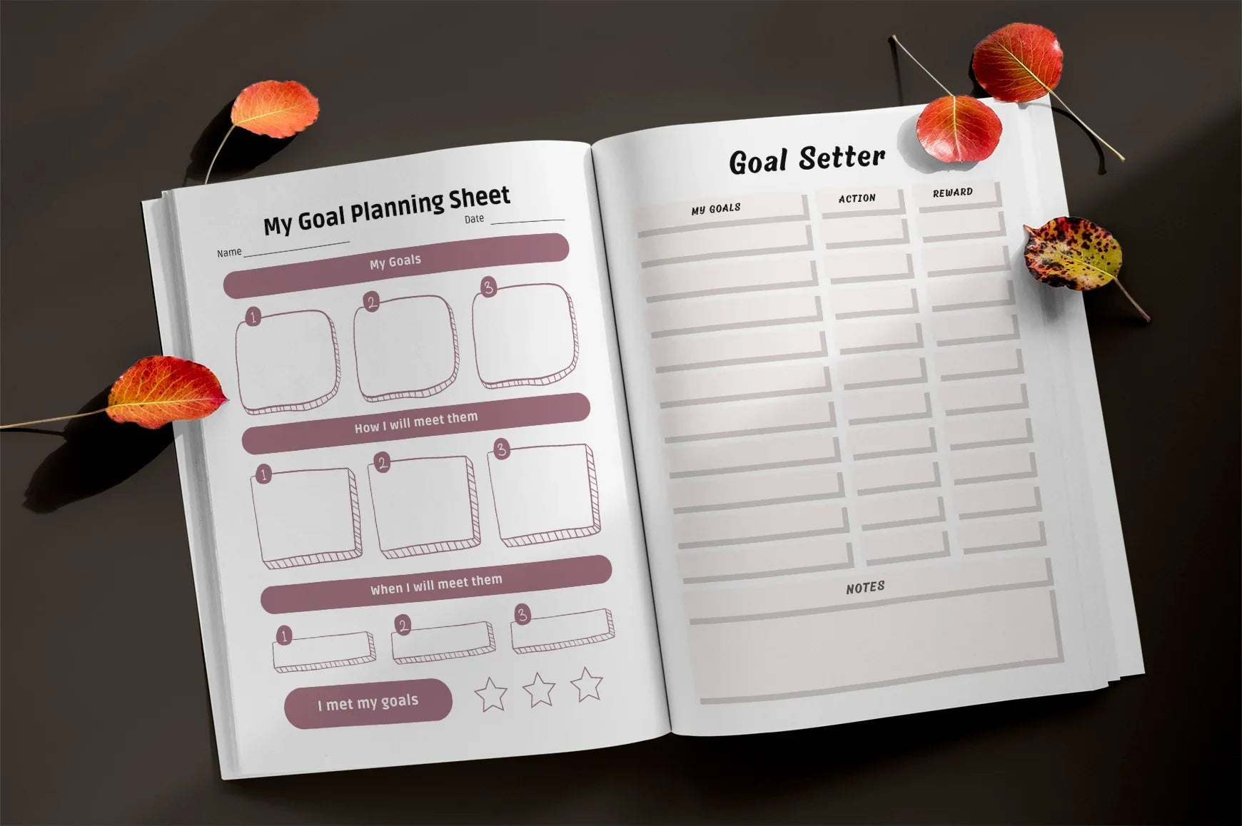 Daily Goal Planner - 100 Planner - CraftNest - Digital Crafting and Art