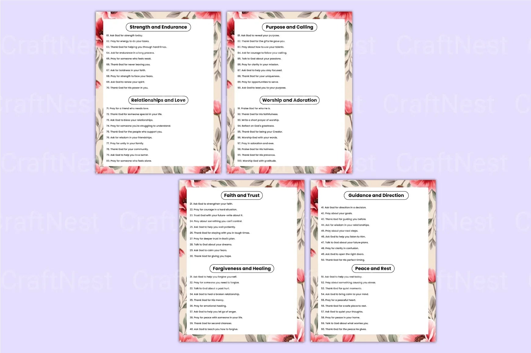 Prayer Prompts Guide for Inspiration - CraftNest - Digital Crafting and Art
