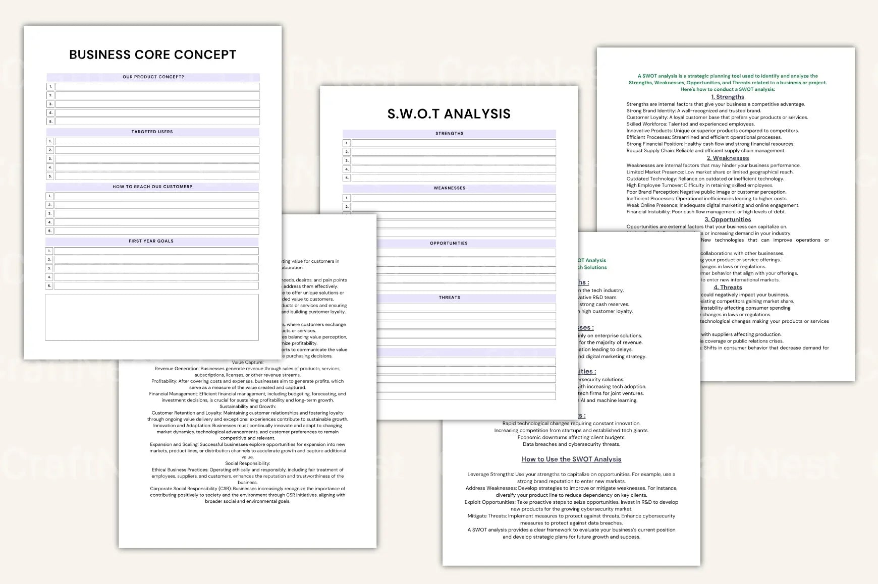 Entrepreneur Success Workbook - CraftNest - Digital Crafting and Art