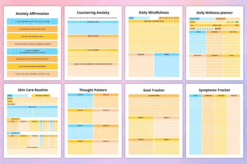Anxiety & Depression Workbook for Personal Growth - CraftNest - Digital Crafting and Art