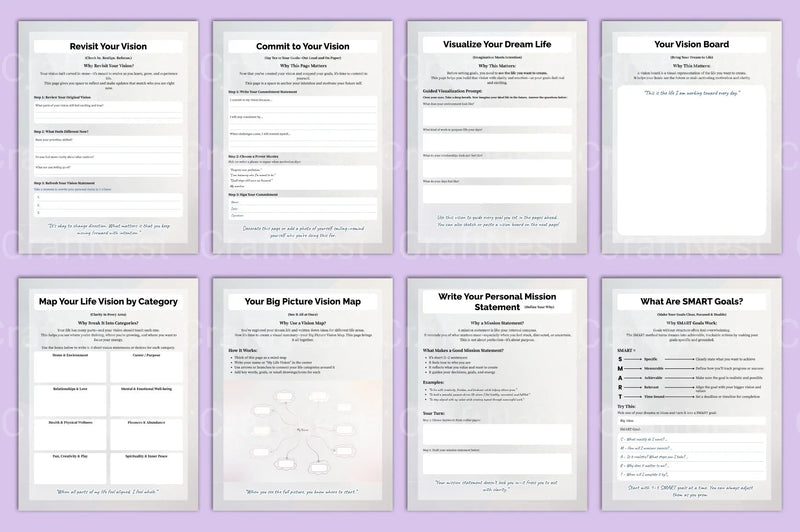 Goal Setting Vision Mapping Guide - CraftNest - Digital Crafting and Art