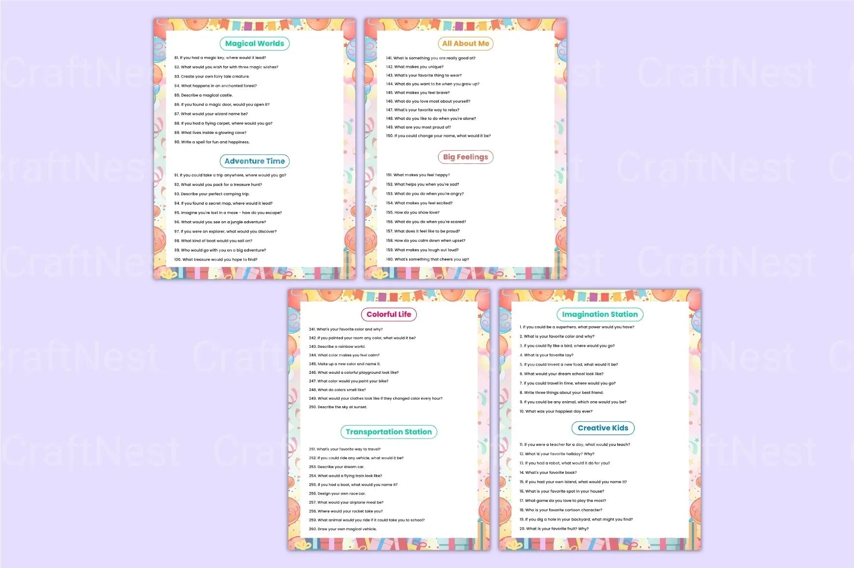 Mega 500 Creative Prompts for Kids - CraftNest - Digital Crafting and Art