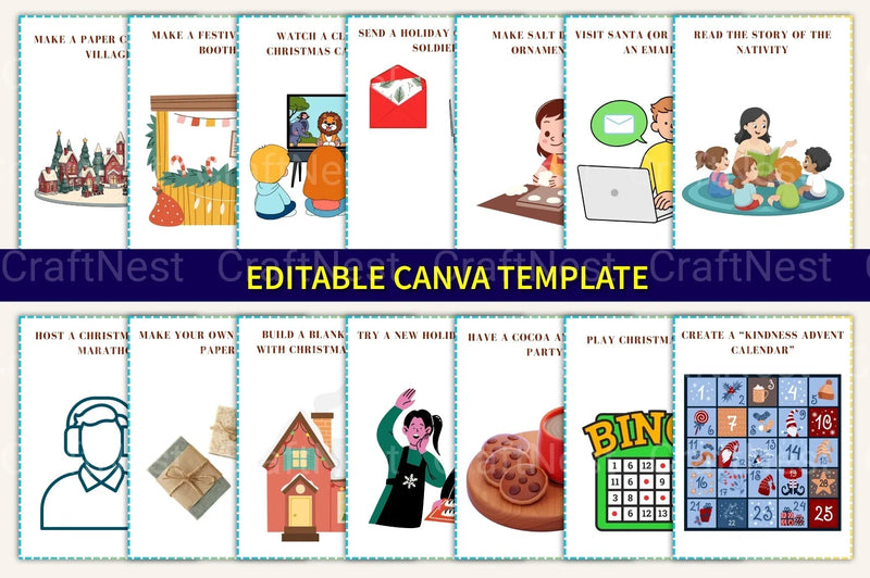 Christmas Advent Activity Cards for Kids - CraftNest - Digital Crafting and Art