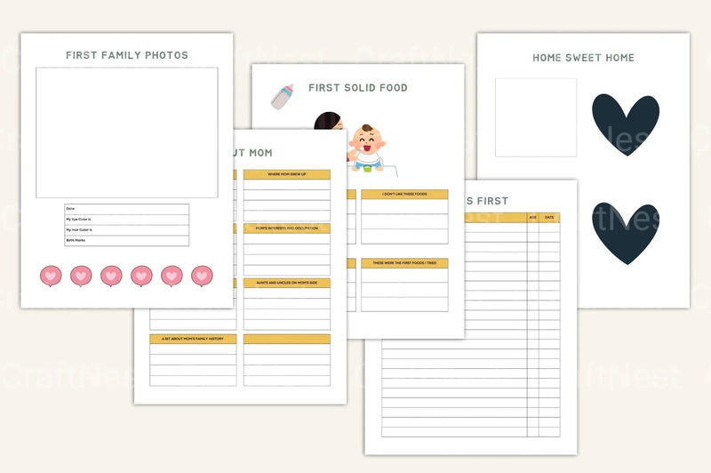 Baby Milestone Tracker - CraftNest - Digital Crafting and Art
