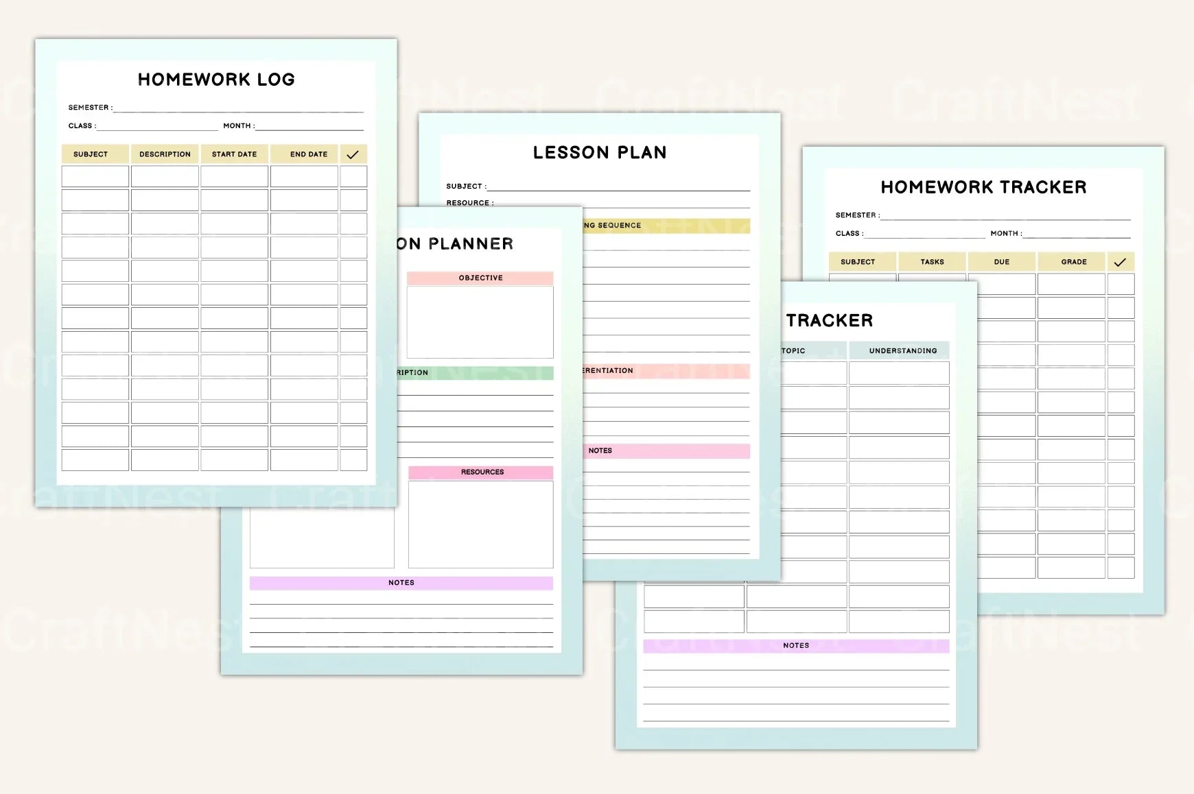 Student Success Planner Organizer - CraftNest - Digital Crafting and Art