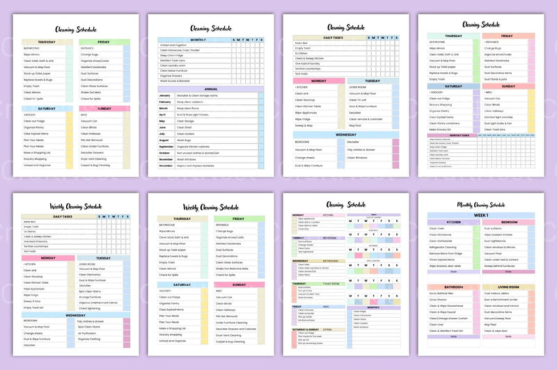 Cleaning Schedule Guide for Optimal Results - CraftNest - Digital Crafting and Art