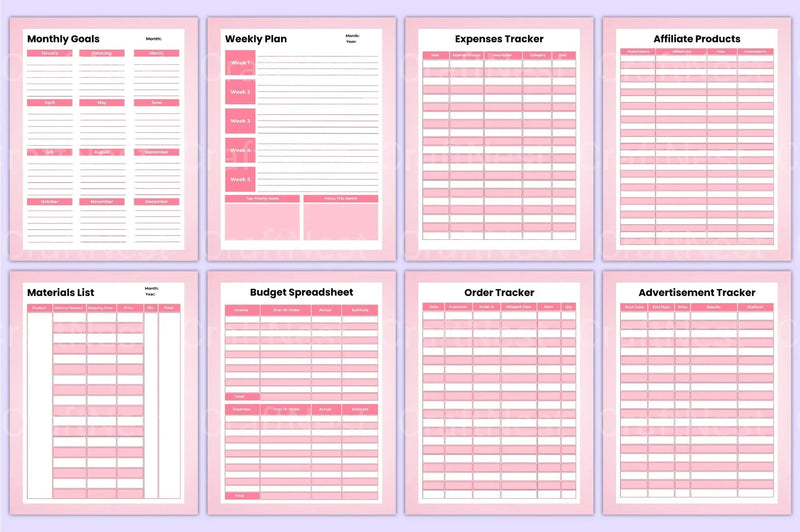 Side Hustle Planner for Entrepreneurs - CraftNest - Digital Crafting and Art