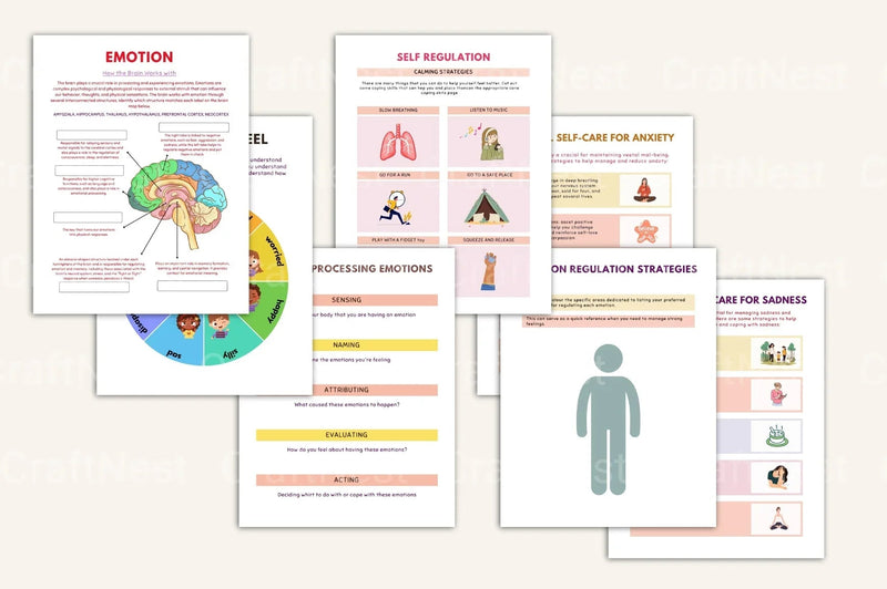 Emotion Processing Worksheets for Personal Growth - CraftNest - Digital Crafting and Art