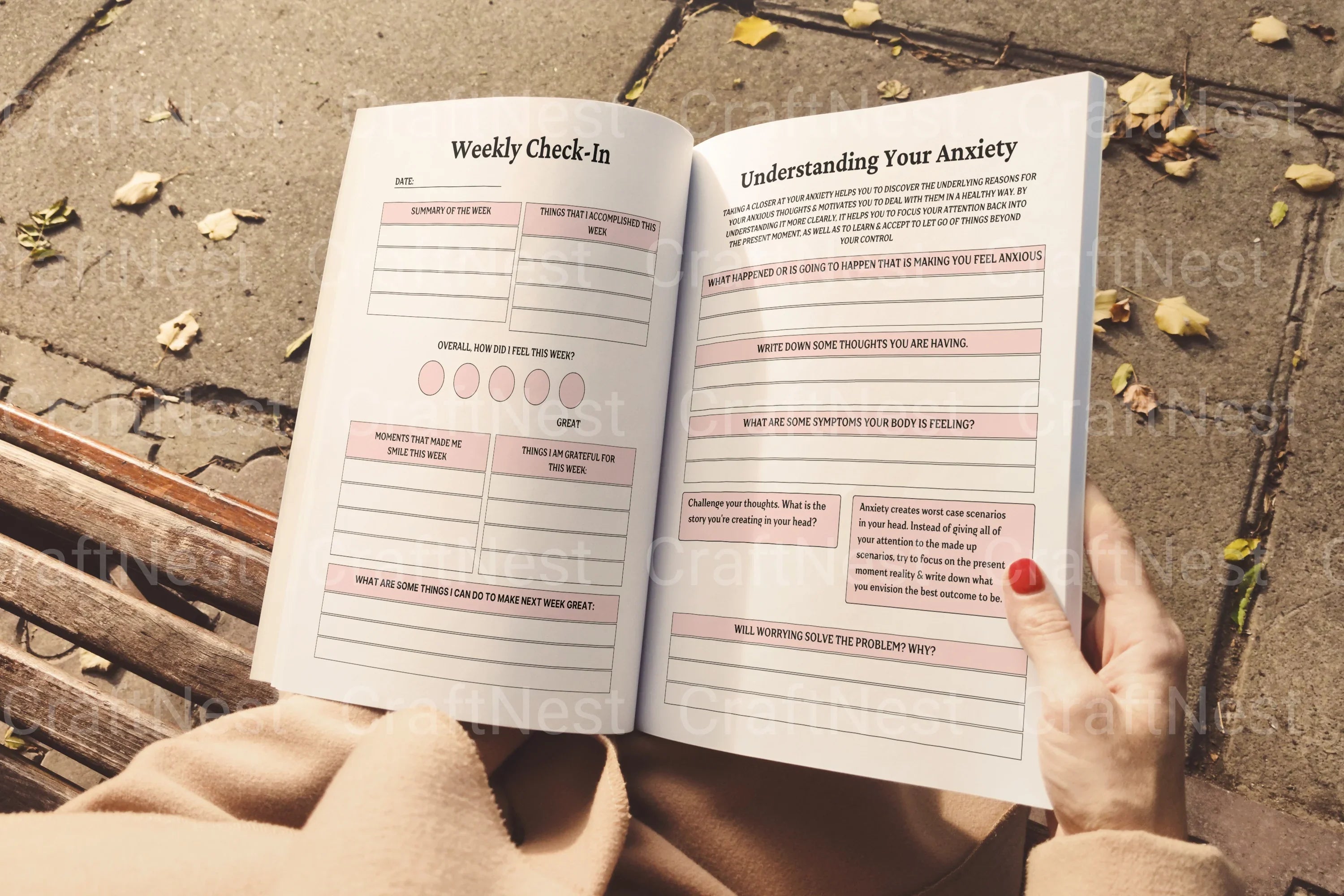 Anxiety and Depression Workbook - CraftNest - Digital Crafting and Art