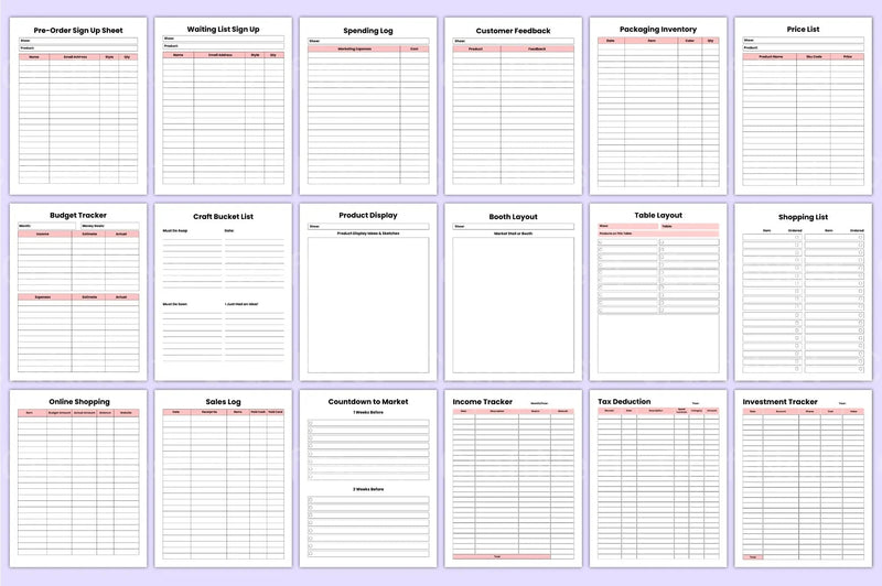 Craft Business Planner Guide - CraftNest - Digital Crafting and Art