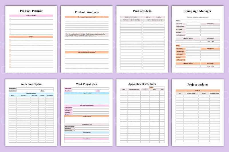 Project Management Planner - CraftNest - Digital Crafting and Art