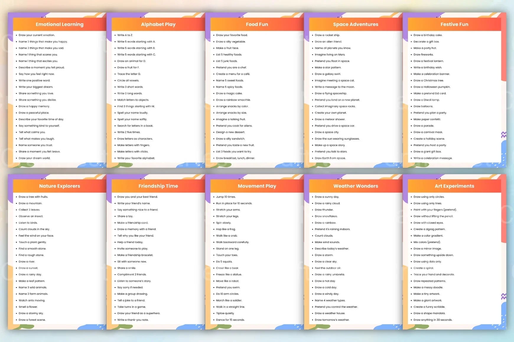 Creative Kids Activity Prompts - CraftNest - Digital Crafting and Art