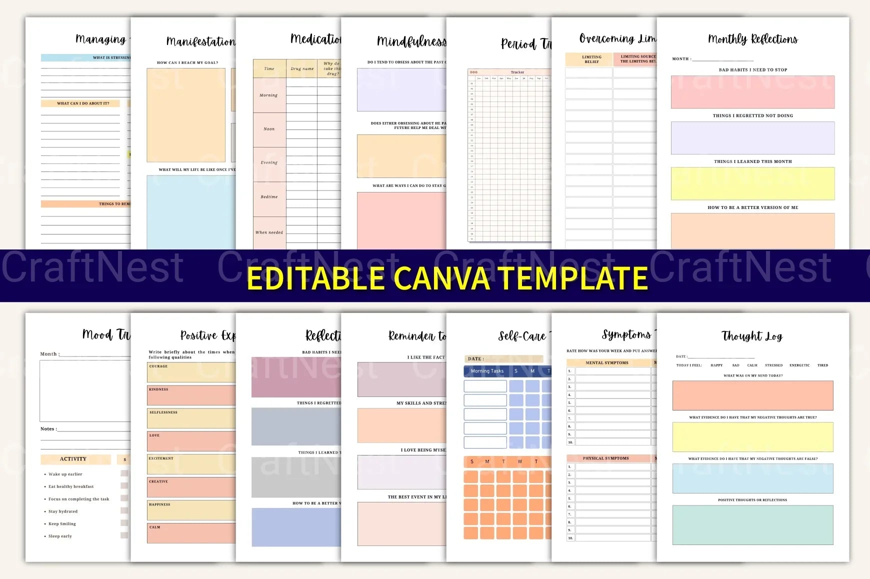 Mental Health Workbook for Personal Growth - CraftNest - Digital Crafting and Art