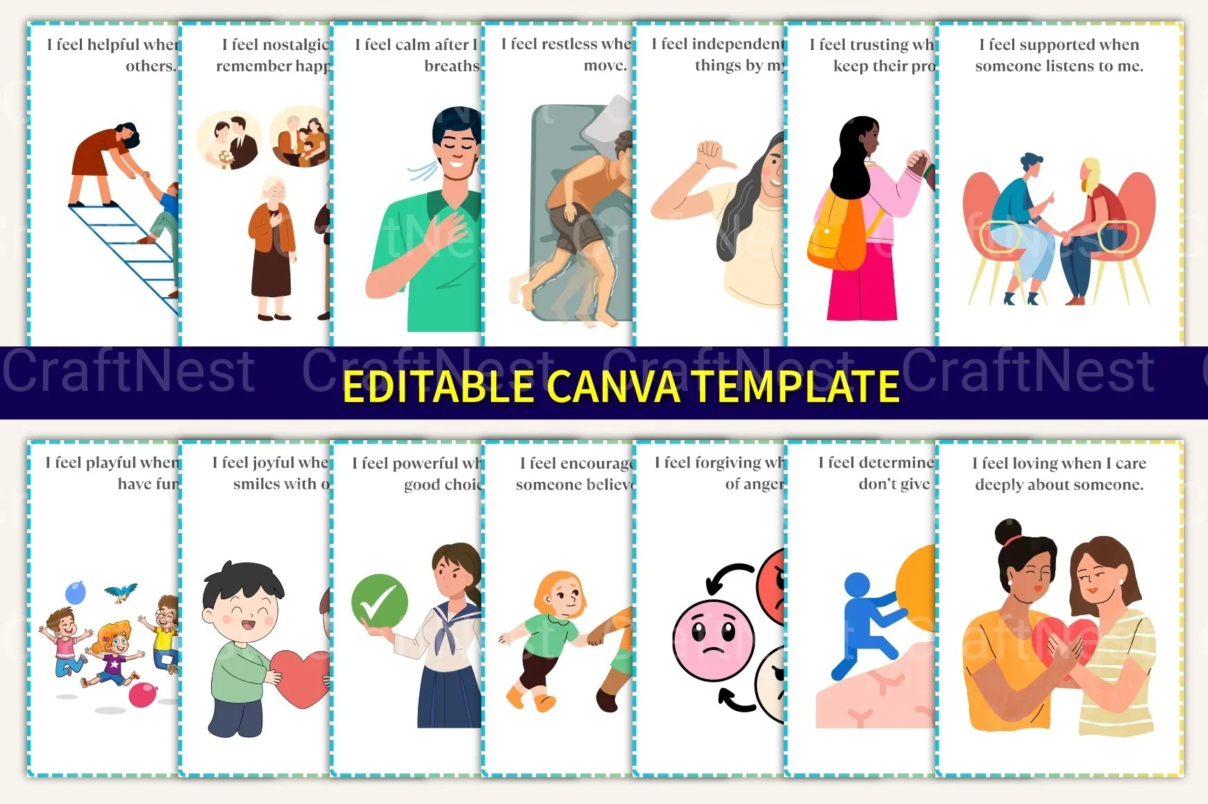 Emotion 120 Cards Collection - CraftNest - Digital Crafting and Art