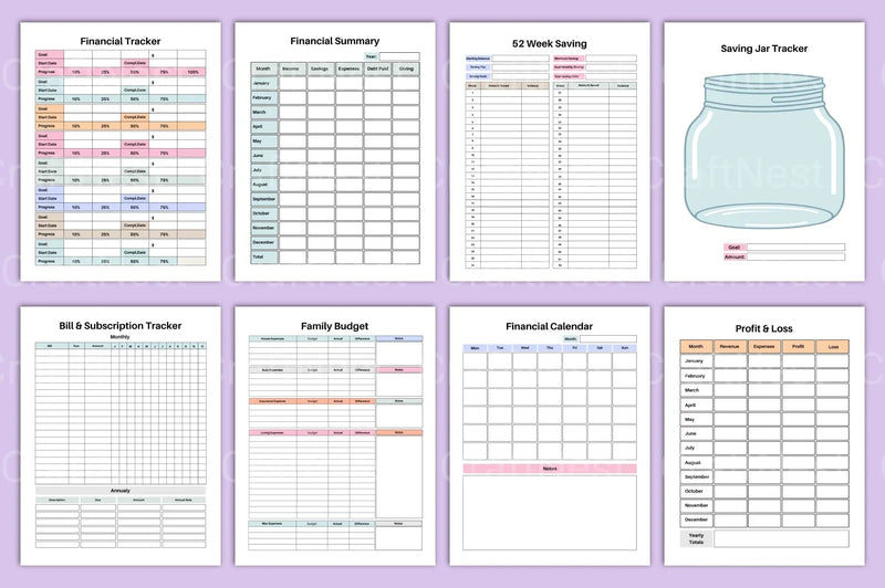 Budget Planner Template - CraftNest - Digital Crafting and Art