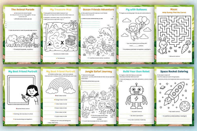 Little Minds Adventure Book - CraftNest - Digital Crafting and Art