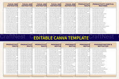 Effective Time Management Prompt Book - CraftNest - Digital Crafting and Art