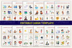 Self Care Bingo Cards for Wellness and Relaxation - CraftNest - Digital Crafting and Art