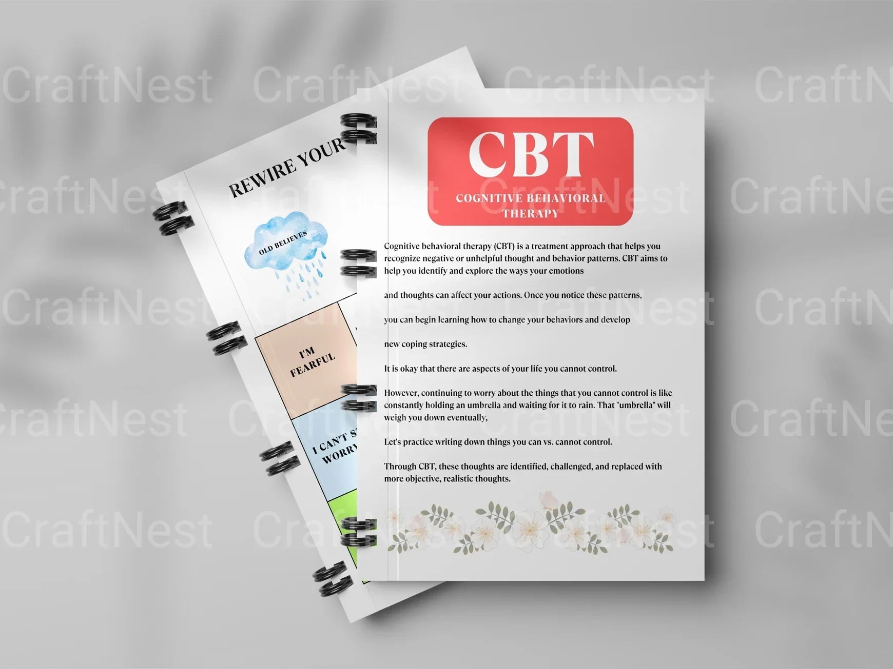 CBT Anxiety Workbook for Effective Stress Management - CraftNest - Digital Crafting and Art