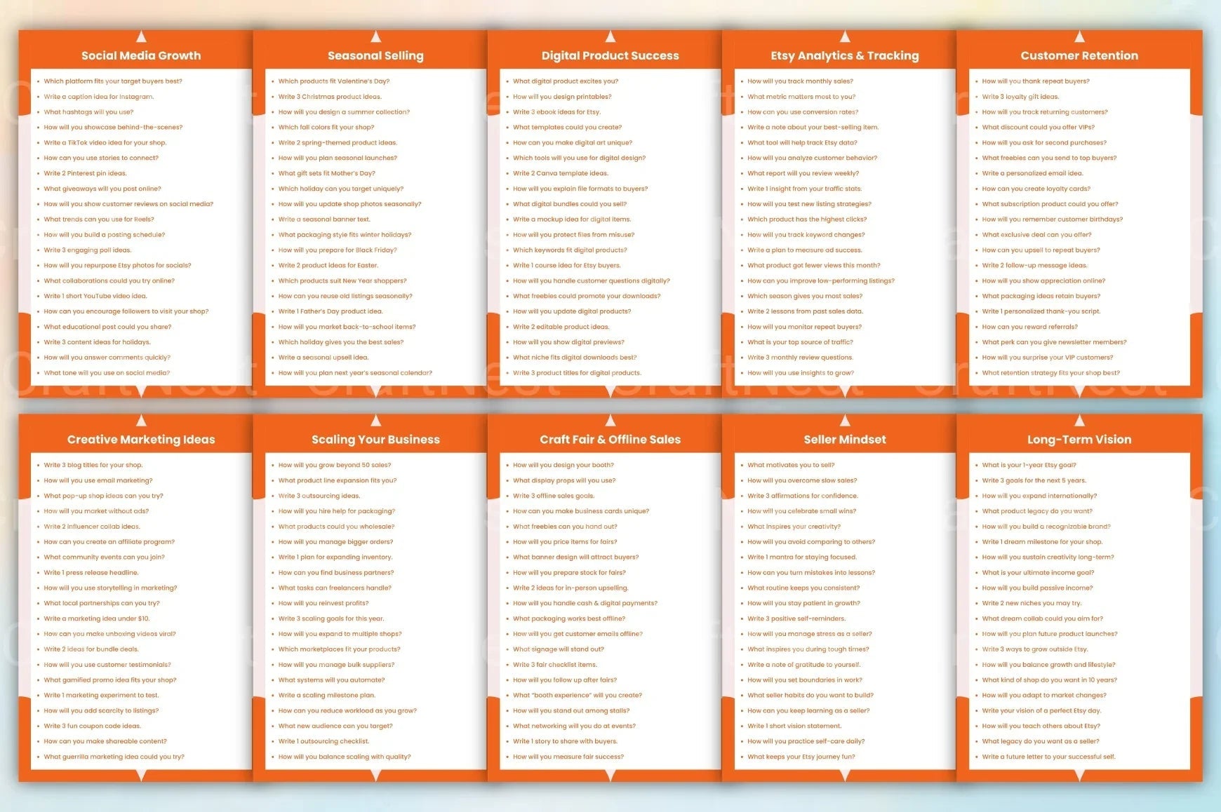 Etsy Seller Starter Prompts Book - CraftNest - Digital Crafting and Art