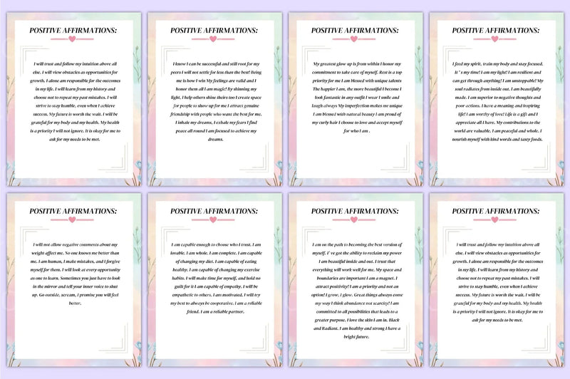 Positive Affirmations for Women - CraftNest - Digital Crafting and Art