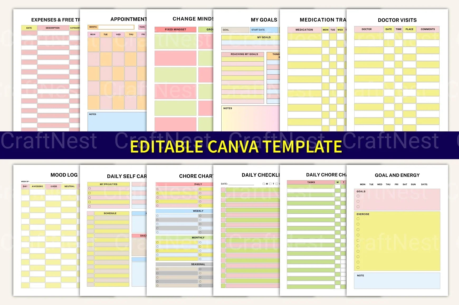 ADHD Brain Dump Workbook for Focus and Organization - CraftNest - Digital Crafting and Art