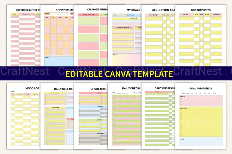 ADHD Brain Dump Workbook for Focus and Organization - CraftNest - Digital Crafting and Art