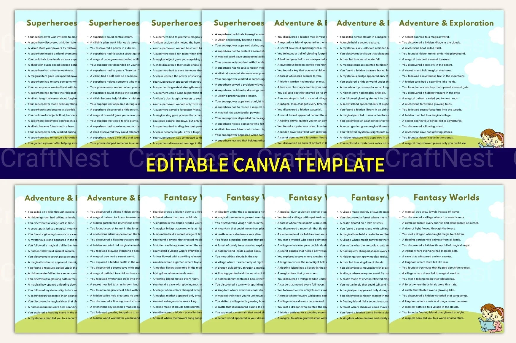 Kids Story Writing Prompts for Creative Inspiration - CraftNest - Digital Crafting and Art
