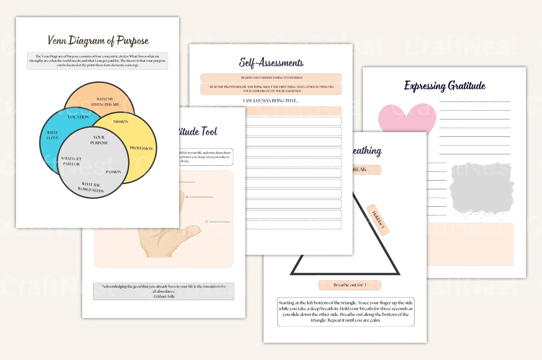 Burnout Healing Workbook for Stress Relief - CraftNest - Digital Crafting and Art