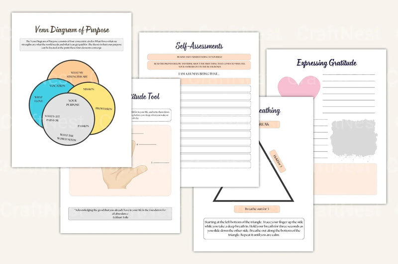 Burnout Healing Workbook for Stress Relief - CraftNest - Digital Crafting and Art