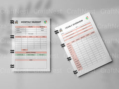 Financial Budget Planner Template - CraftNest - Digital Crafting and Art