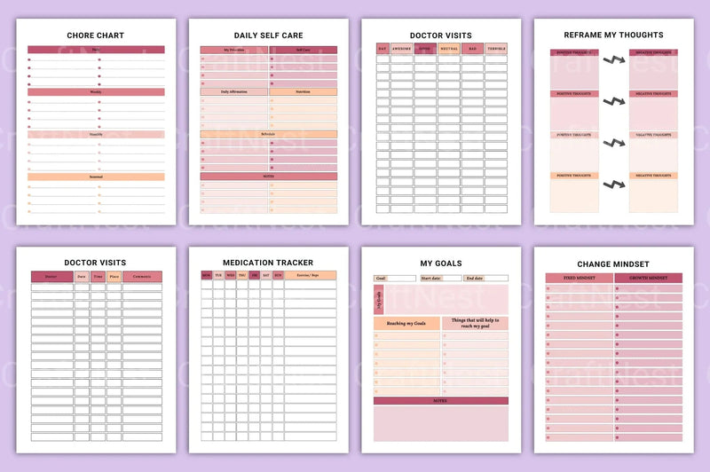 ADHD Brain Dump Planner for Enhanced Focus - CraftNest - Digital Crafting and Art