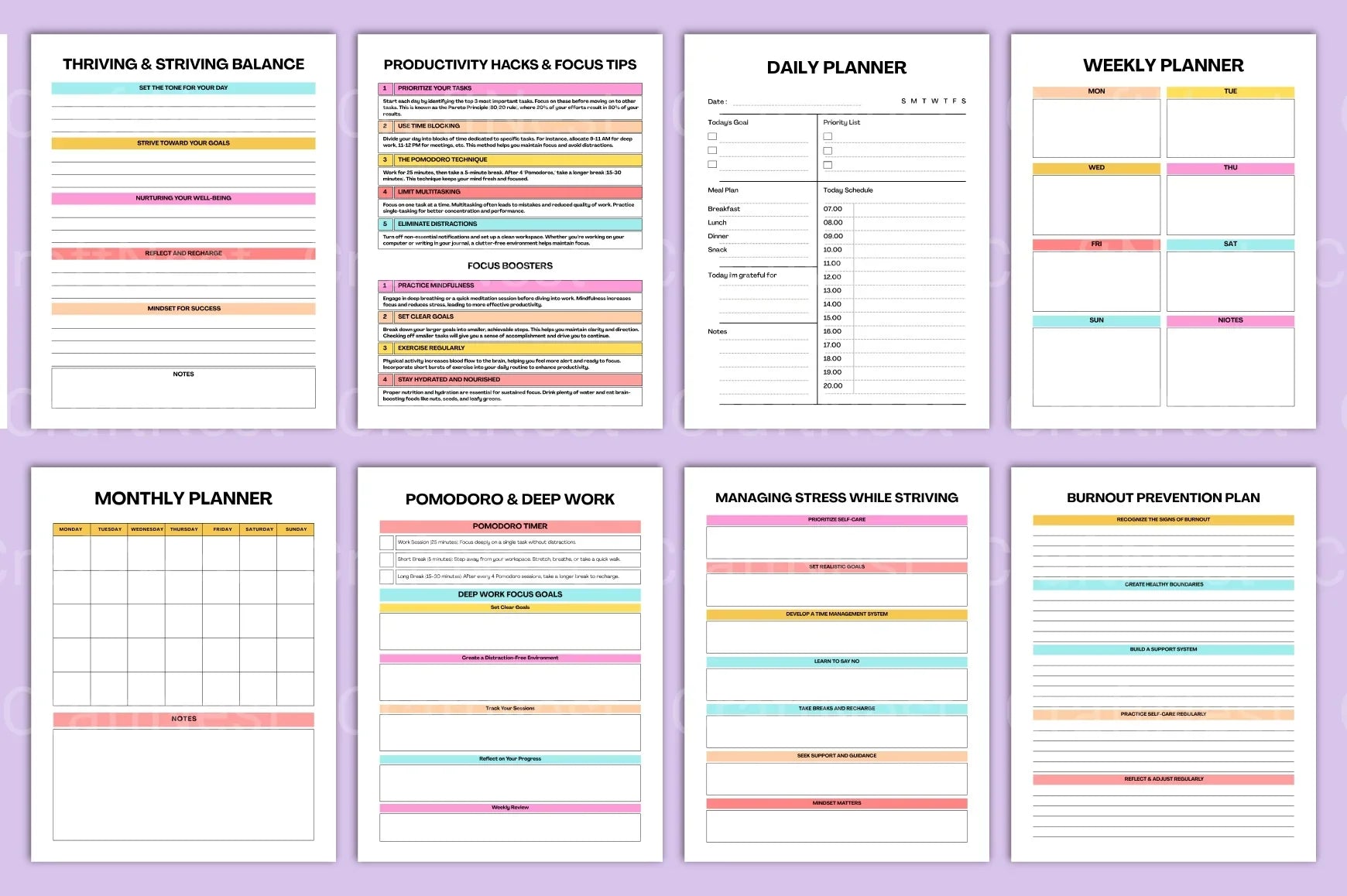 Thrive Strive Planner for Success - CraftNest - Digital Crafting and Art