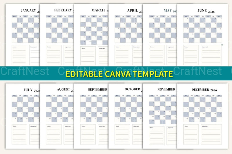 Efficient Daily Planner for Optimal Organization - CraftNest - Digital Crafting and Art