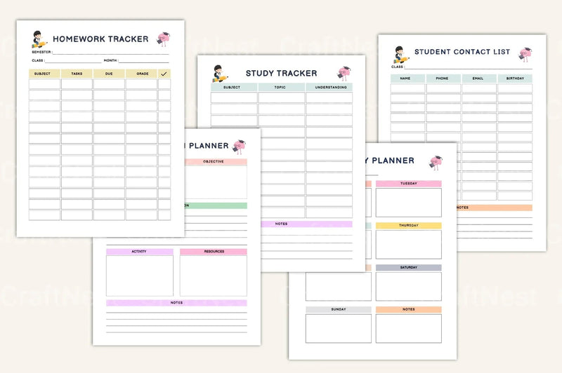 Ultimate Student Life Planner - CraftNest - Digital Crafting and Art