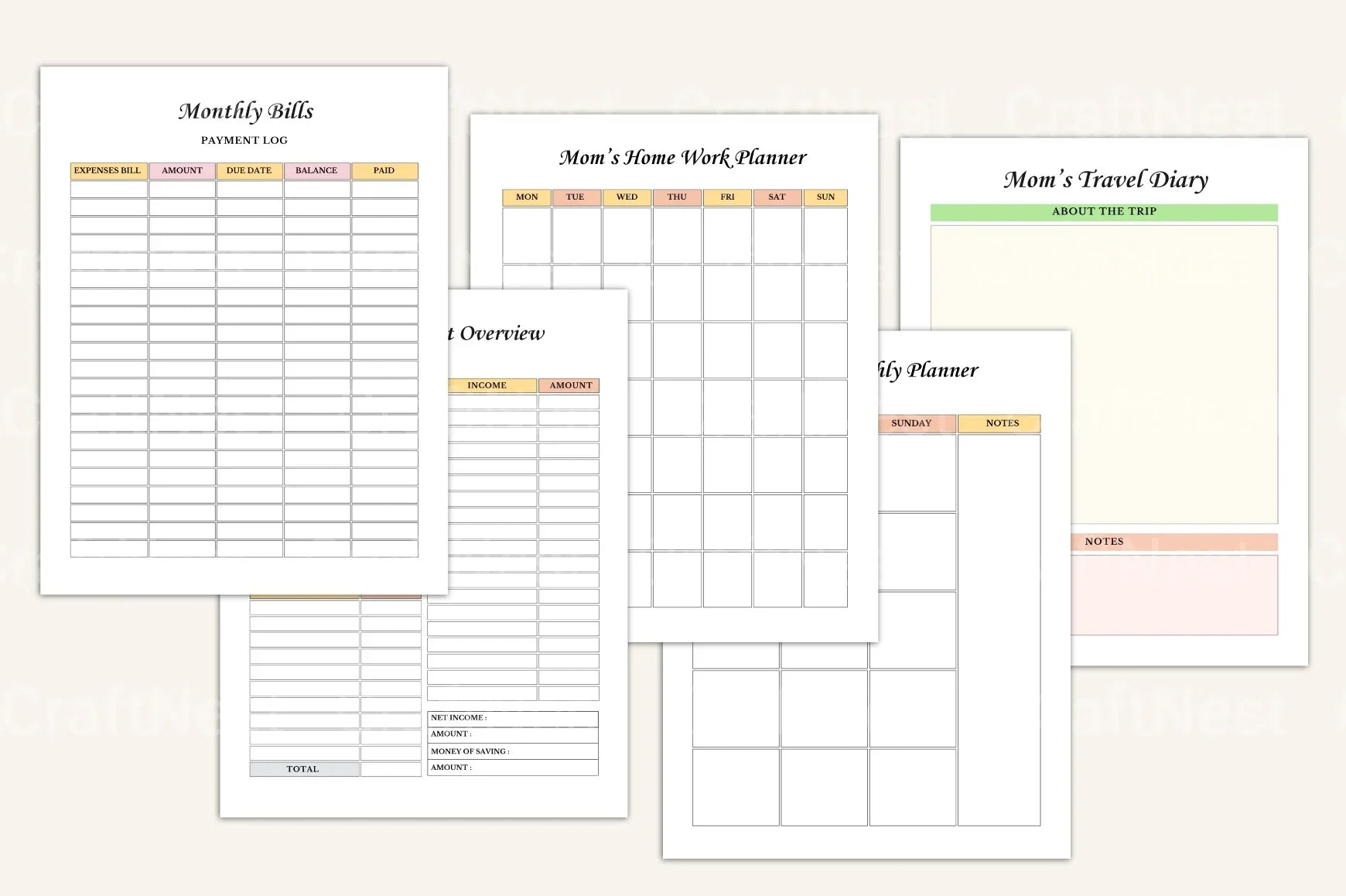 Busy Mom Organizer: Simplify Your Schedule - CraftNest - Digital Crafting and Art