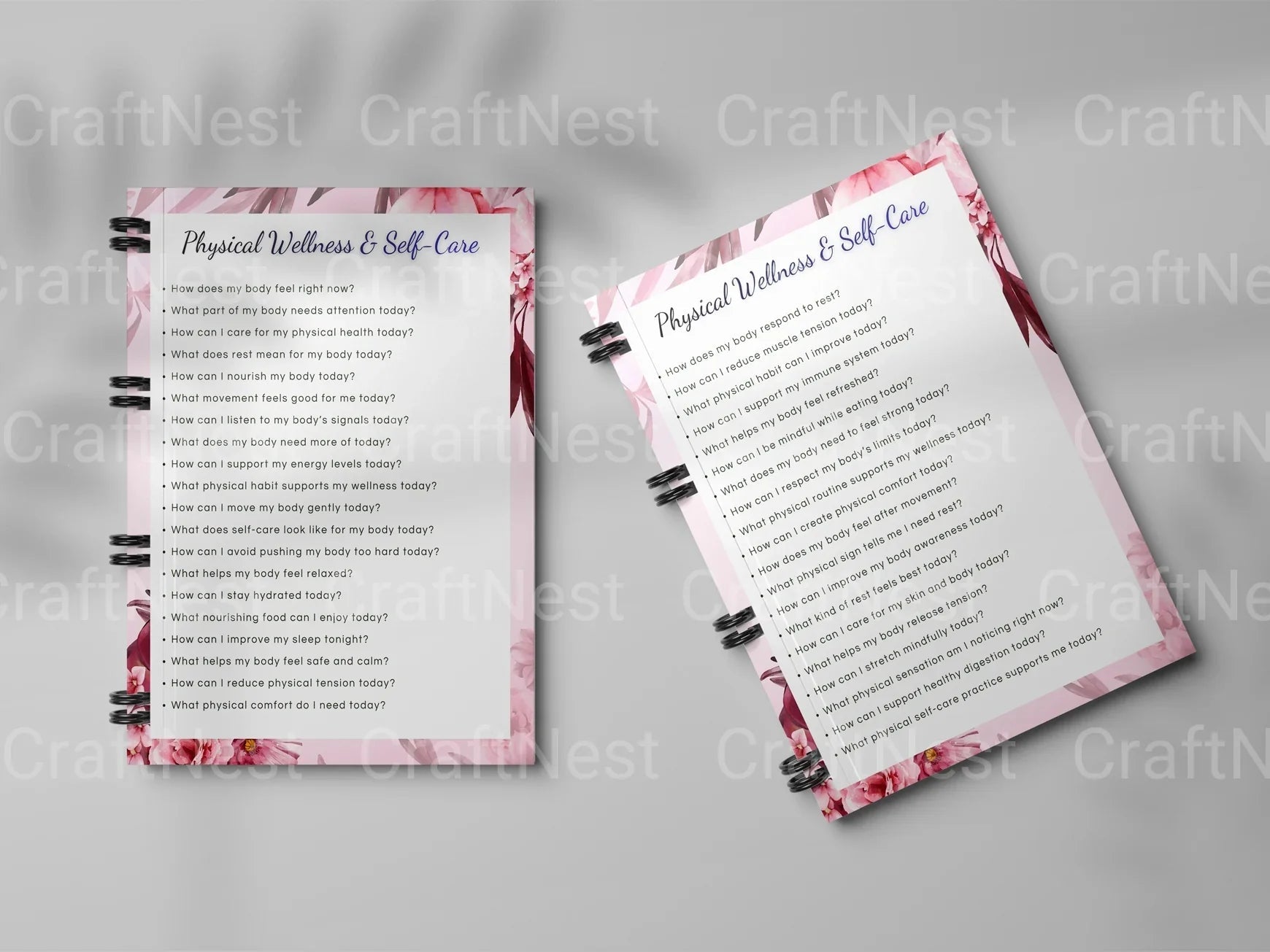 Daily Wellness Prompts Book for Mindful Living - CraftNest - Digital Crafting and Art