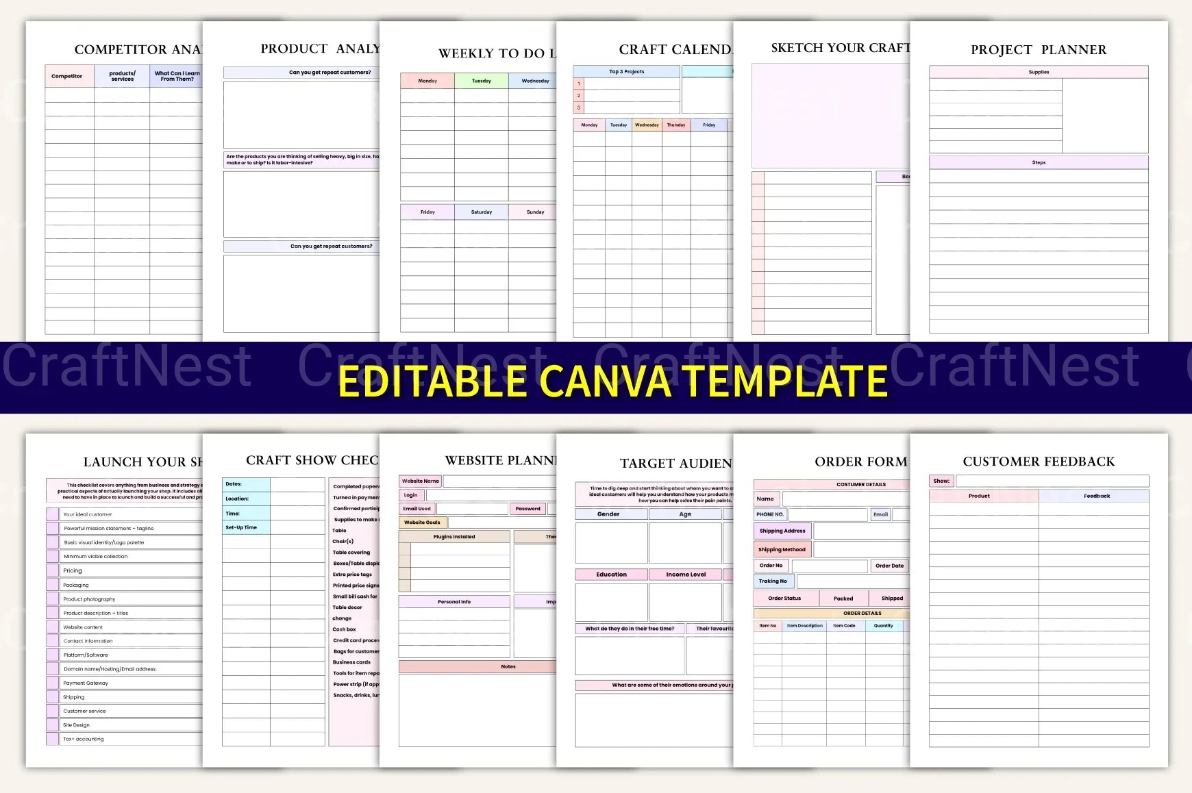 Craft Business Planner Guide - CraftNest - Digital Crafting and Art