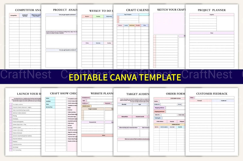 Craft Business Planner Guide - CraftNest - Digital Crafting and Art
