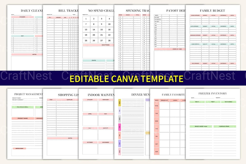 Ultimate House Management Binder for Organization - CraftNest - Digital Crafting and Art