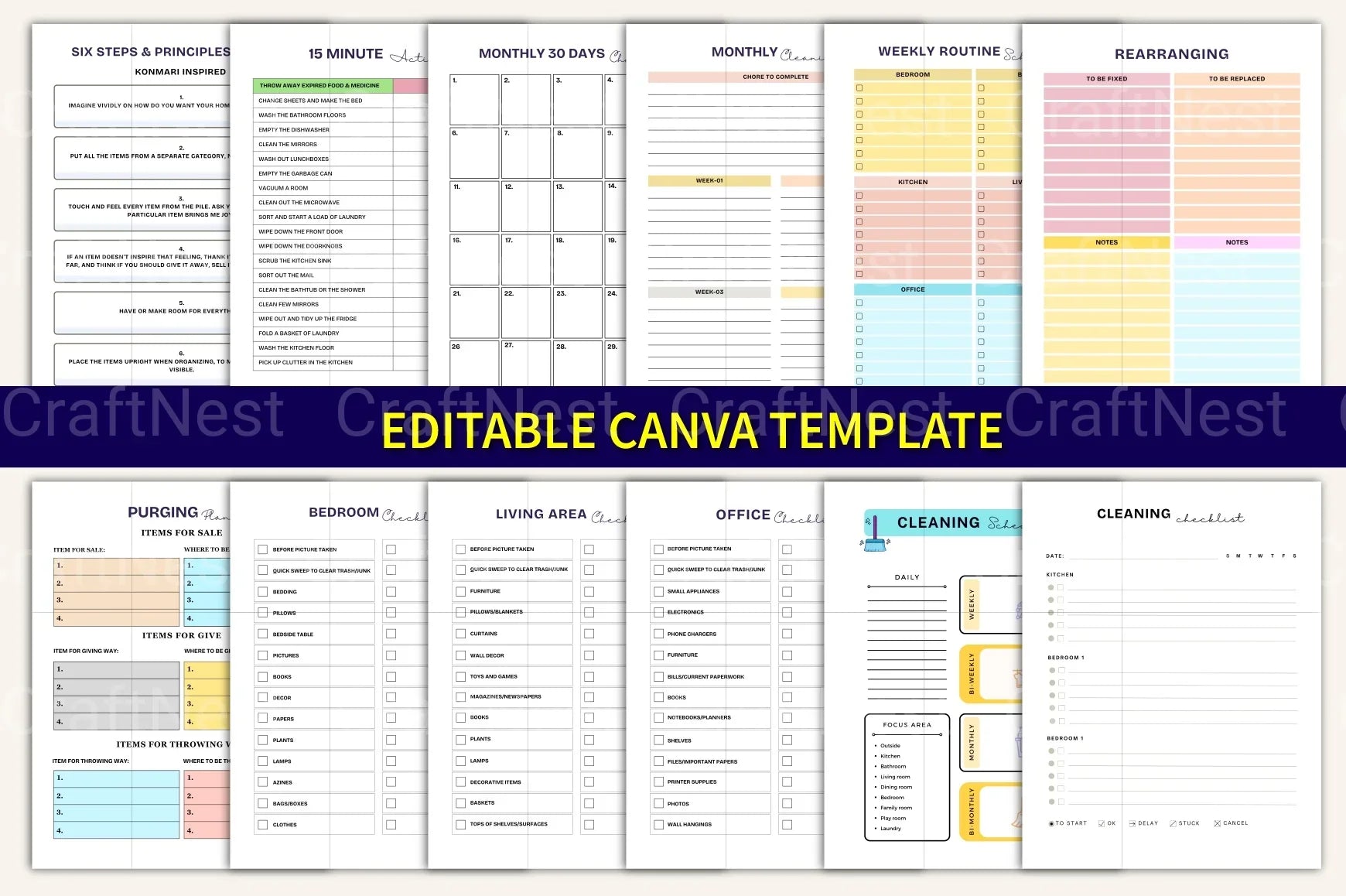 Decluttering Organizer Planner - CraftNest - Digital Crafting and Art