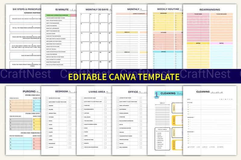 Decluttering Organizer Planner - CraftNest - Digital Crafting and Art