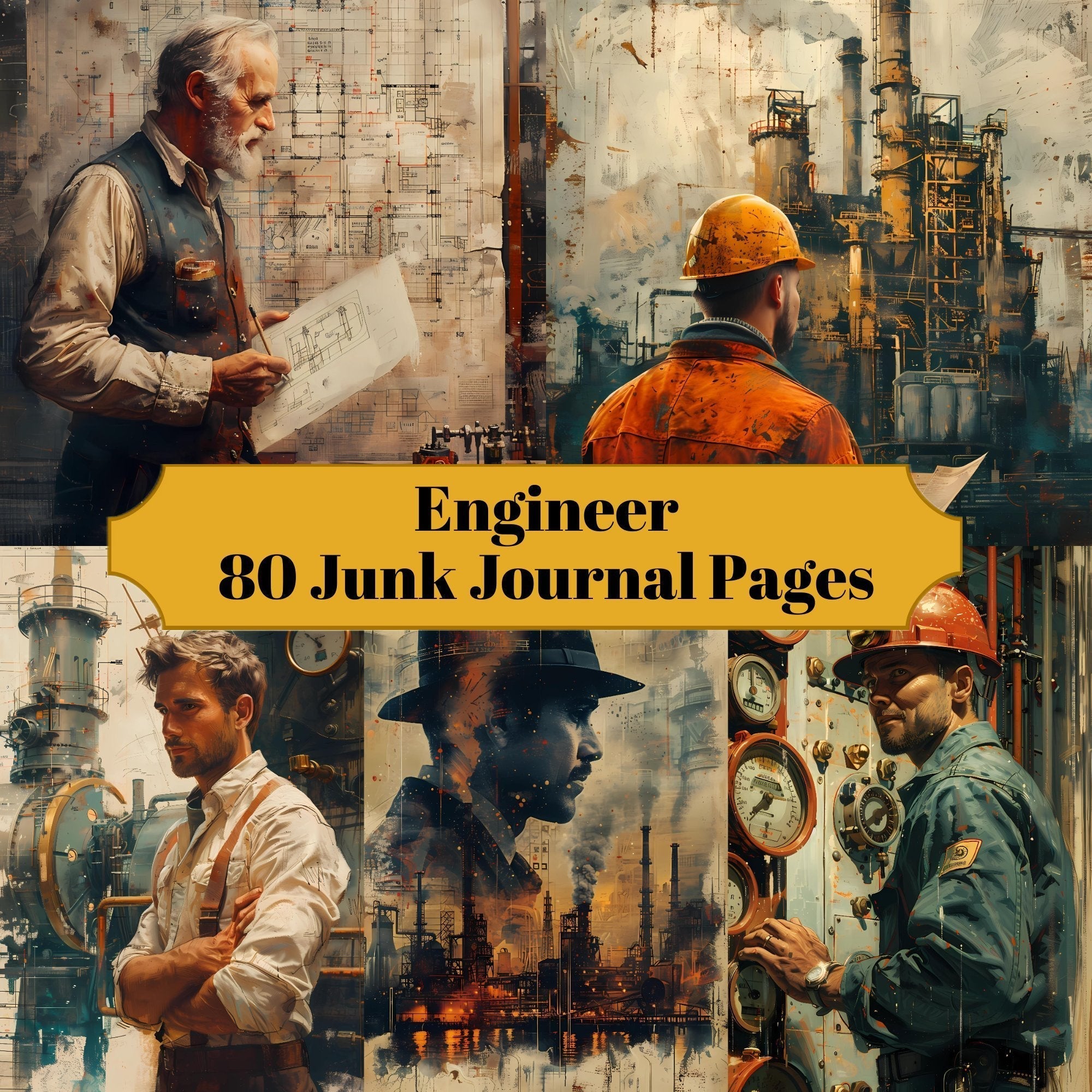 Engineer Junk Journal Pages