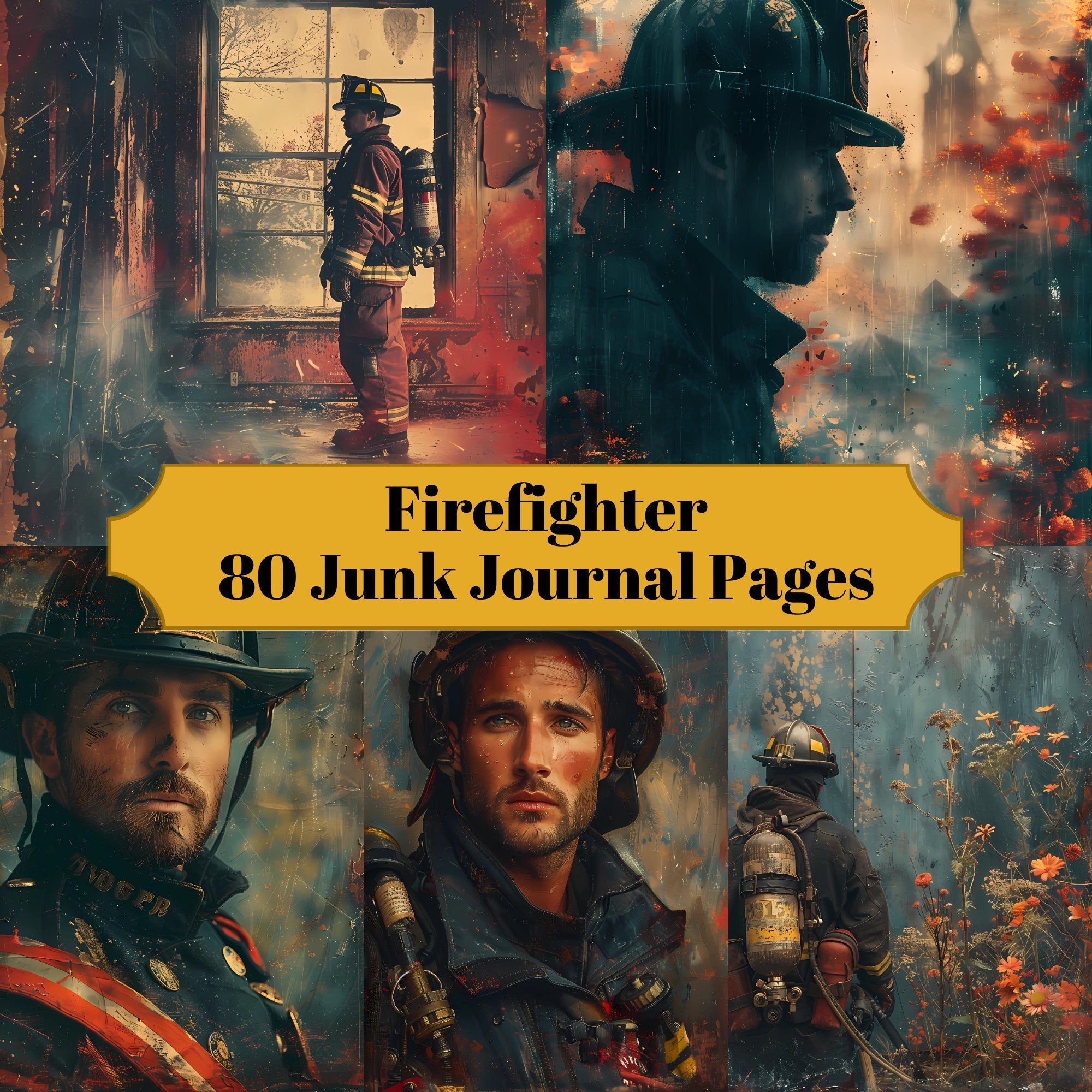 Firefighter Junk Journal Pages