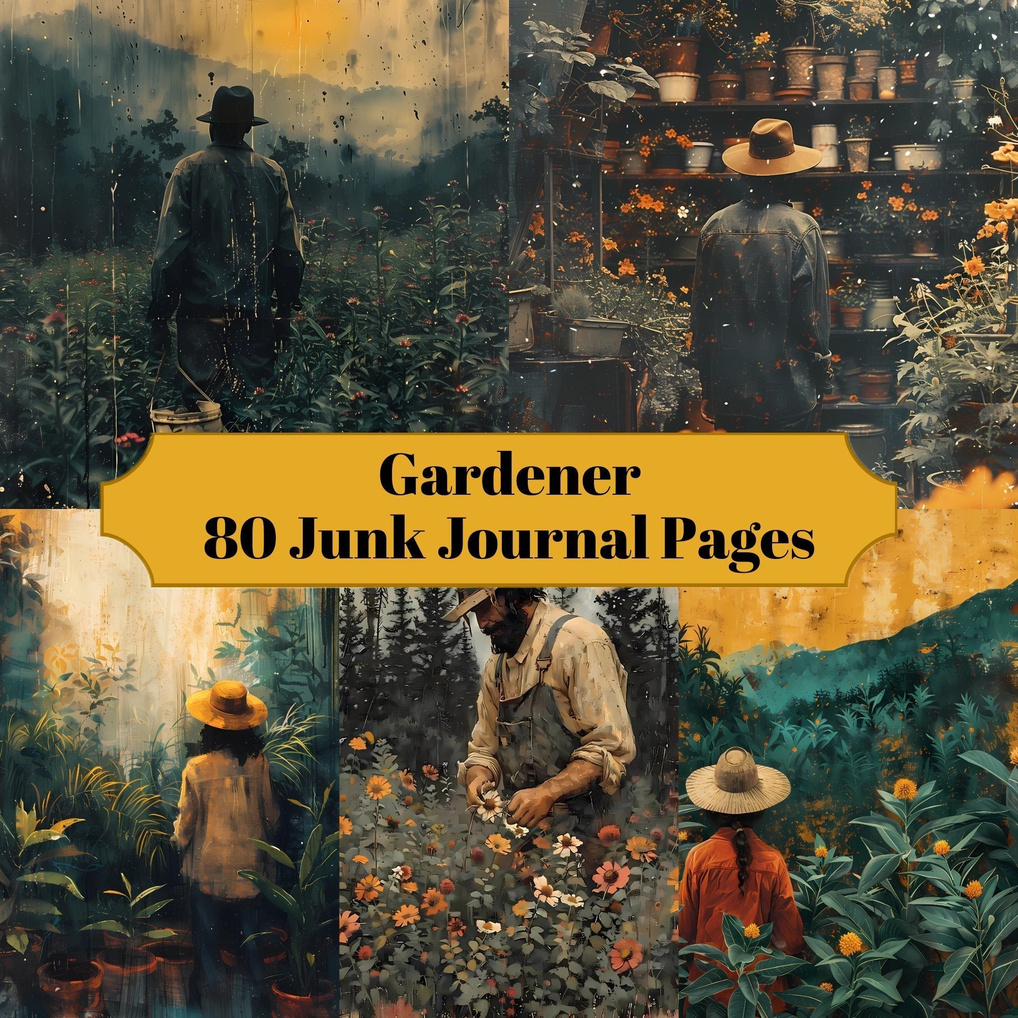 Gardener Junk Journal Pages