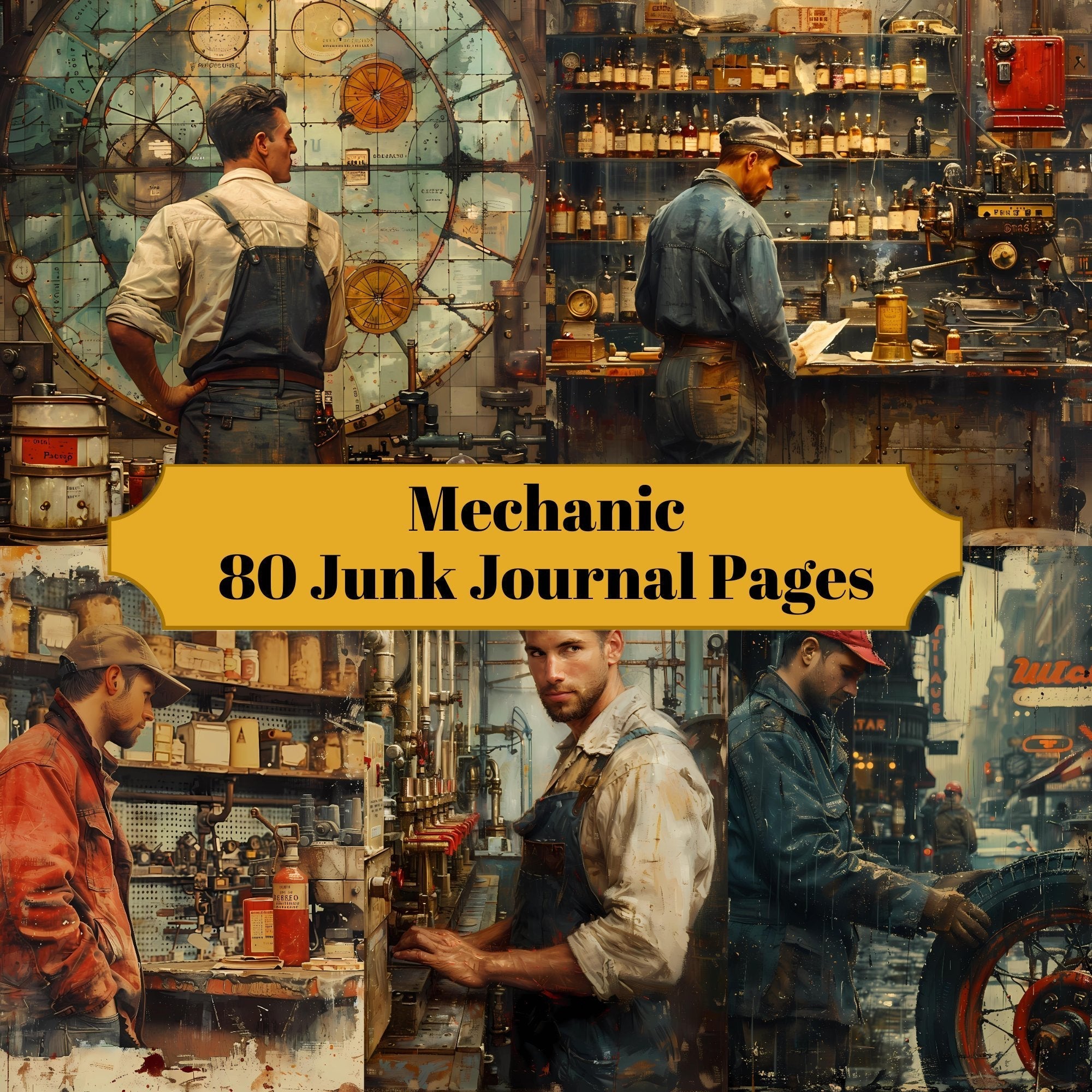 Mechanic Junk Journal Pages