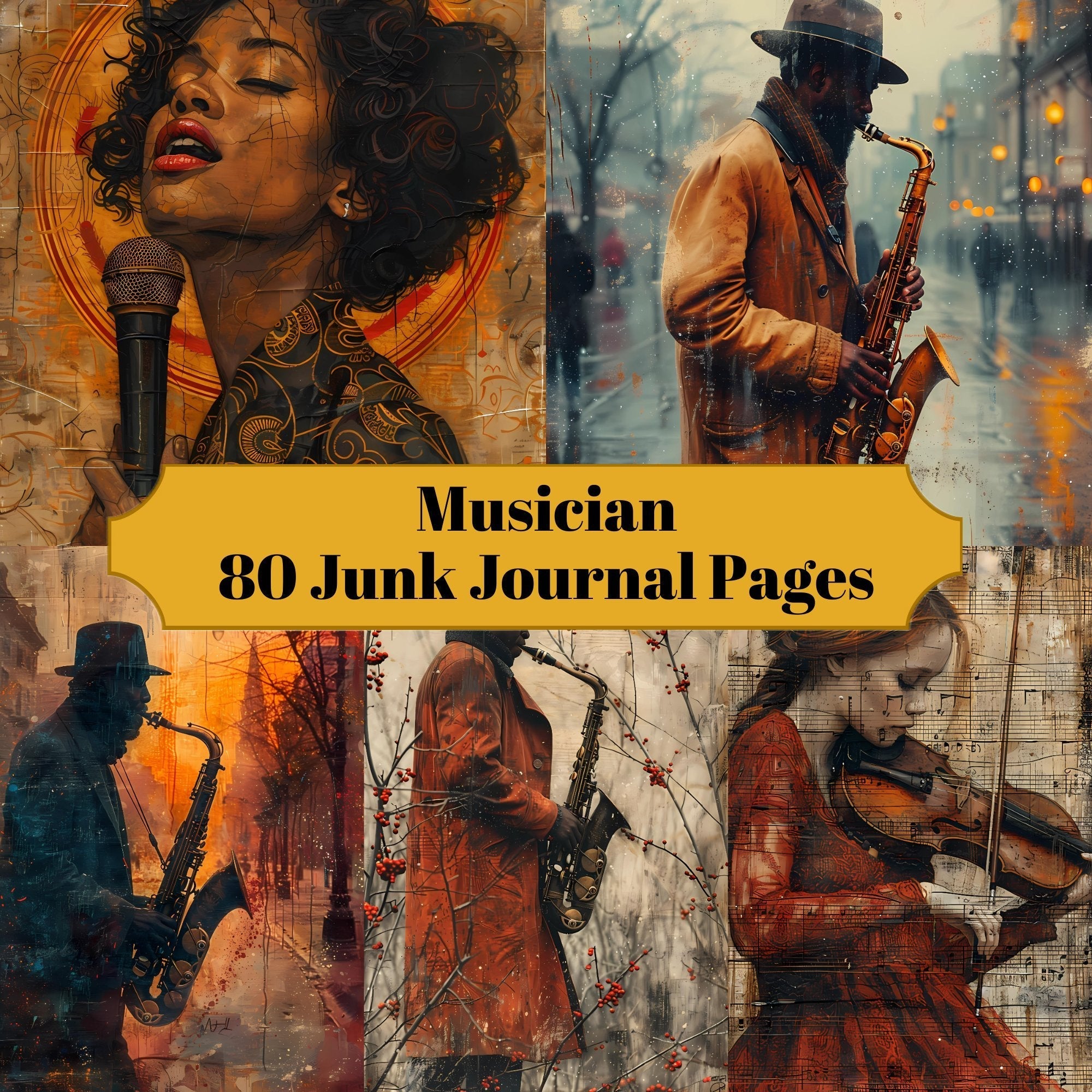 Musician Junk Journal Pages