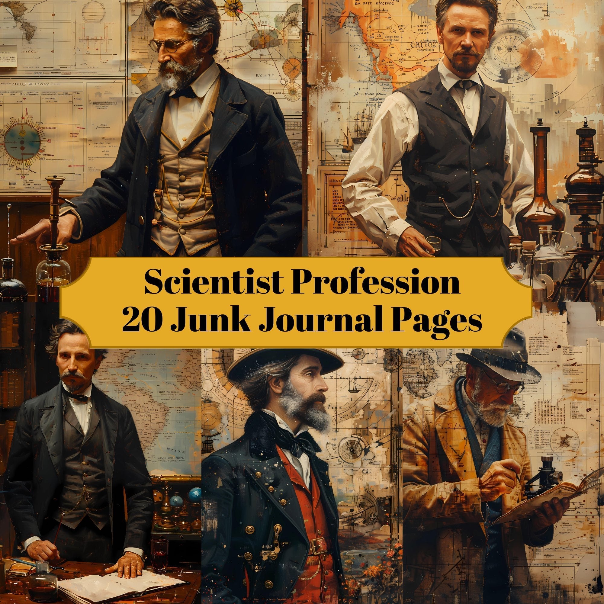 Scientist Junk Journal Pages