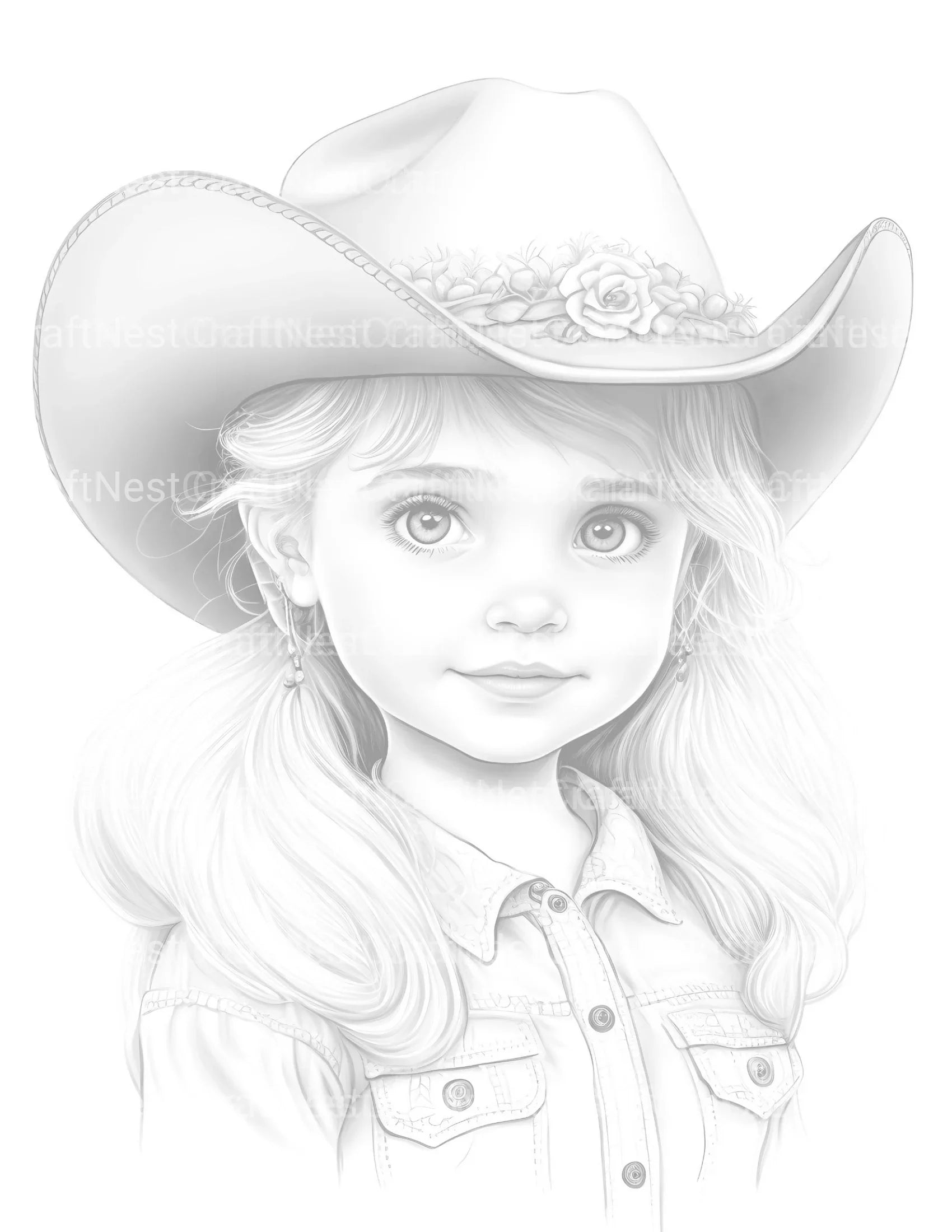 Flower Girl Coloring Book 2 - CraftNest - Digital Crafting and Art