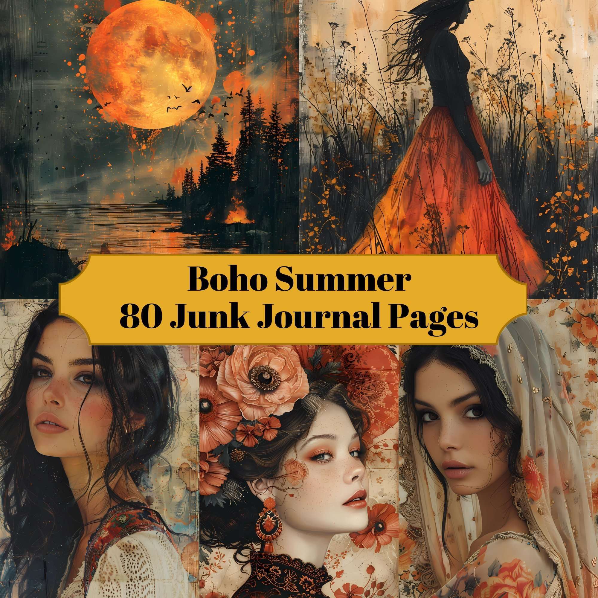 Boho Summer Junk Journal Pages